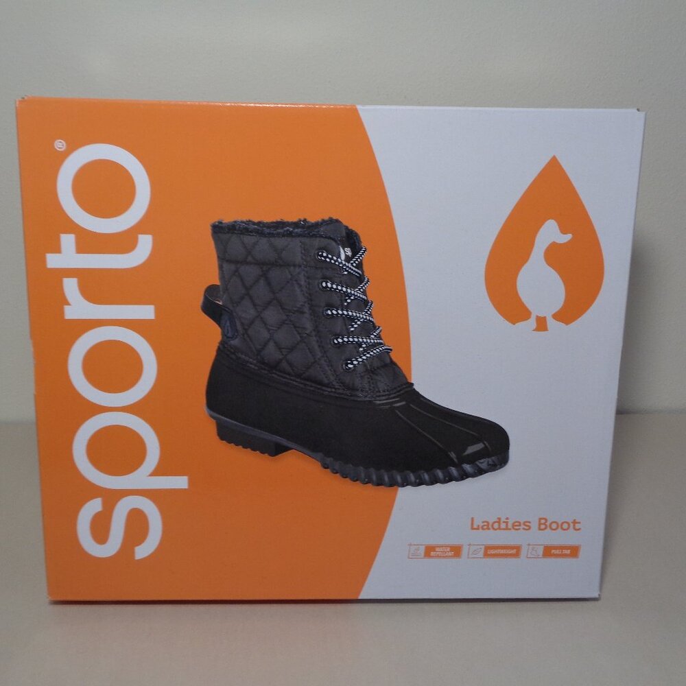 Sporto Size 10 M / ANDIE / Black / Lined / Duck Boots / New Women's Shoes - Picture 15 of 16